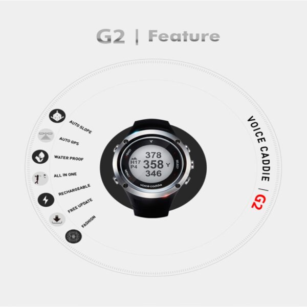 Voice Caddie G2 Hybrid Golf GPS Watch With Slope