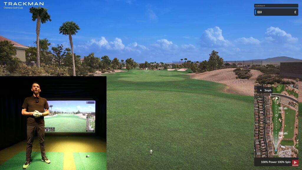 Trackman Golf Simulator - Playing 9 Holes At Chimera With Trackman 4