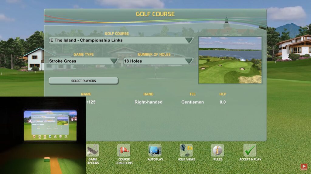 Creative Golf 3D Simulator with Flightscope Mevo+ at The Island Golf Club