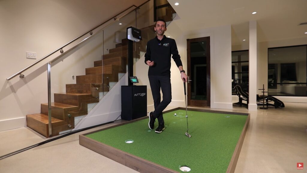 PuttView P7 Plus - Homes Series Putting Green (Putting Drills & Virtual Green)