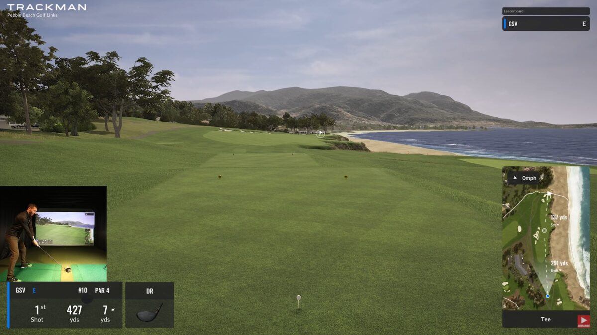 Trackman Golf Simulator – Playing Pebble Beach Golf Course – (Virtual Golf 2)