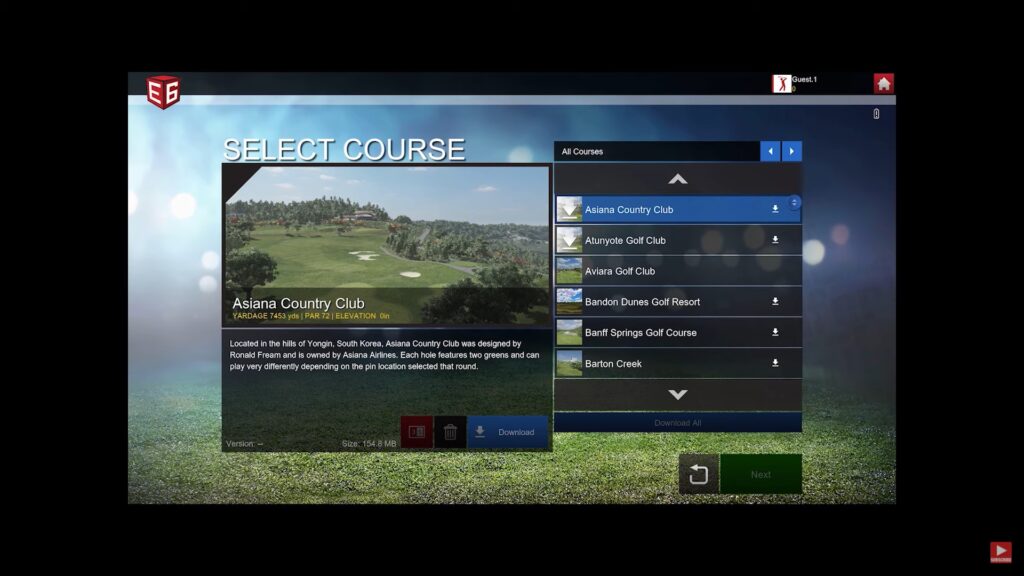 Flightscope Mevo+ E6 Connect iOS Included Courses Overview & Flyovers