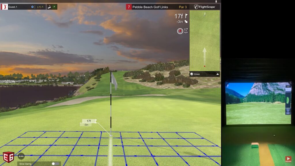 Playing Pebble Beach with the Flightscope Mevo+ on e6 Connect