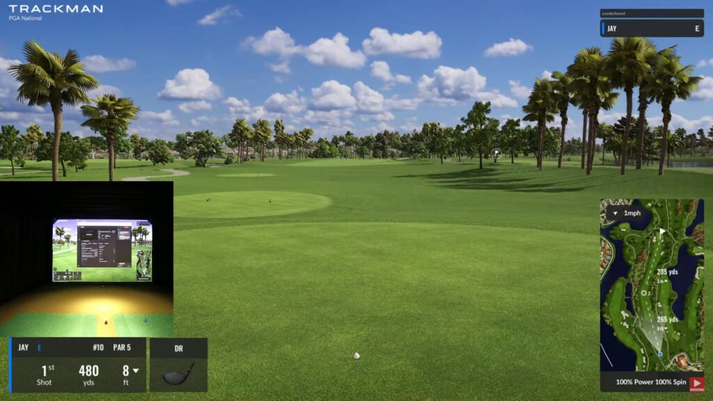 Playing a Trackman Golf Simulator Virtual League Tournament LIVE!