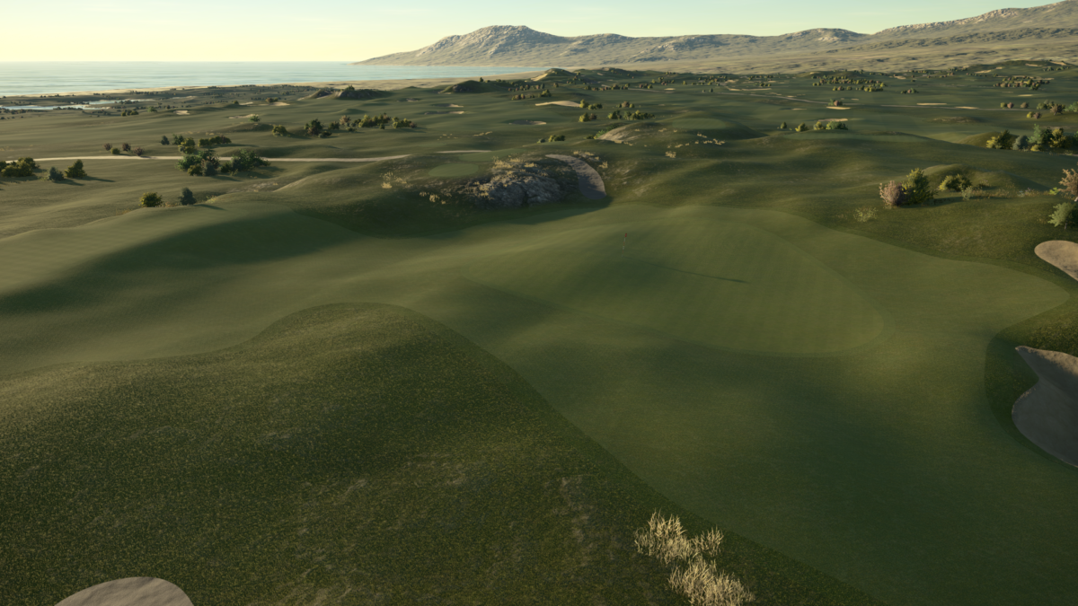 Unique Pacific Dunes Golf Course Practice