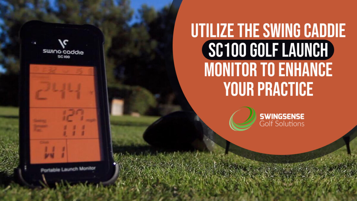 Utilize the Swing Caddie SC100 Golf Launch Monitor to enhance your practice