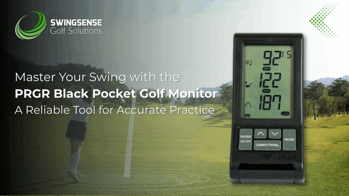 Master Your Swing with the PRGR Black Pocket Golf Monitor: A Reliable Tool for Accurate Practice