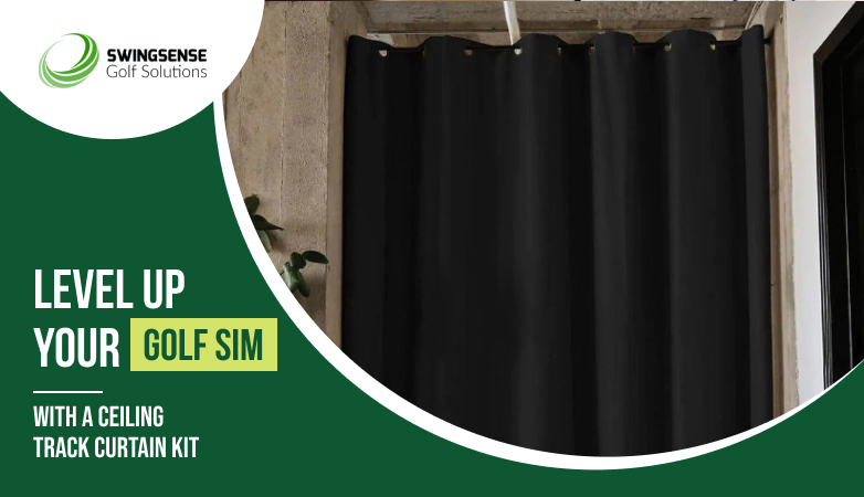 Level Up Your Golf Sim With a Ceiling-Track Curtain Kit