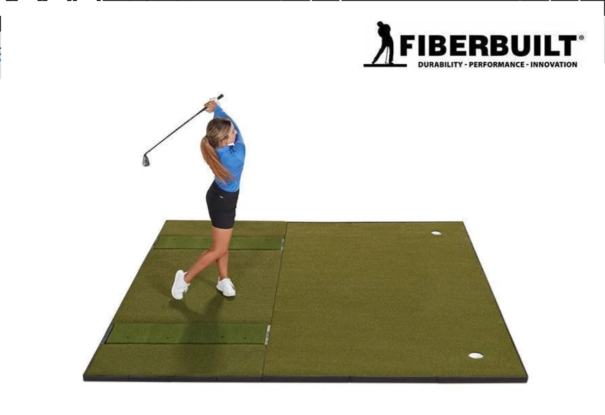 Fiberbuilt Grass Series Double-Hitting Combo Golf Mat