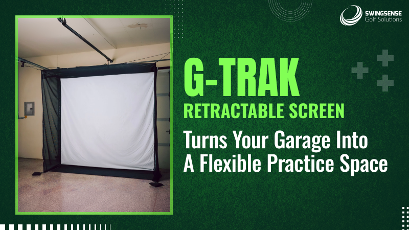 G-Trak Retractable Screen Turns Your Garage Into a Flexible Practice Space