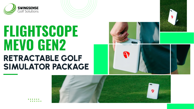 FlightScope Mevo Gen2 Retractable Golf Simulator Package